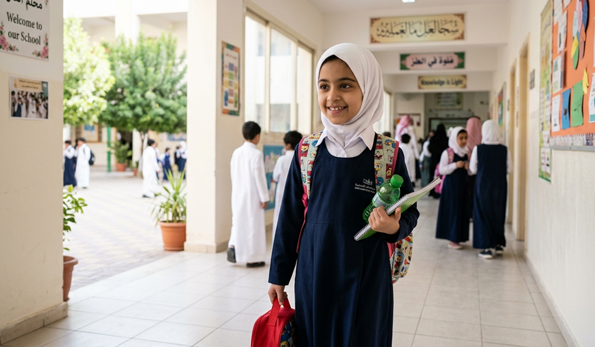طالب يذاكر على مكتب باستخدام اللابتوب والكتب